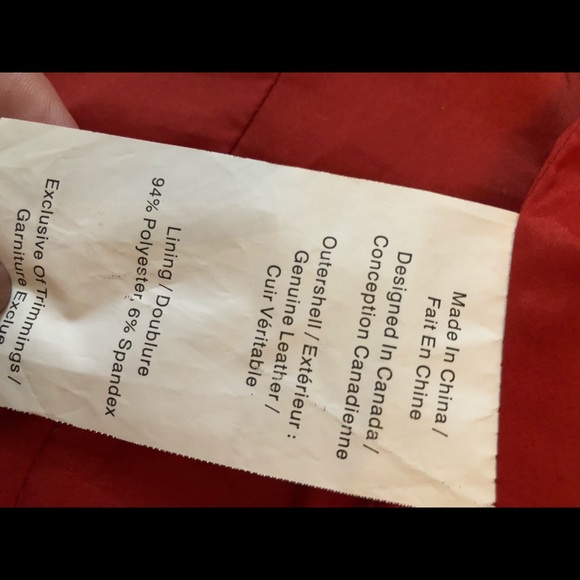 Red Leather Danier Moto Jacket - Picture 4 of 4